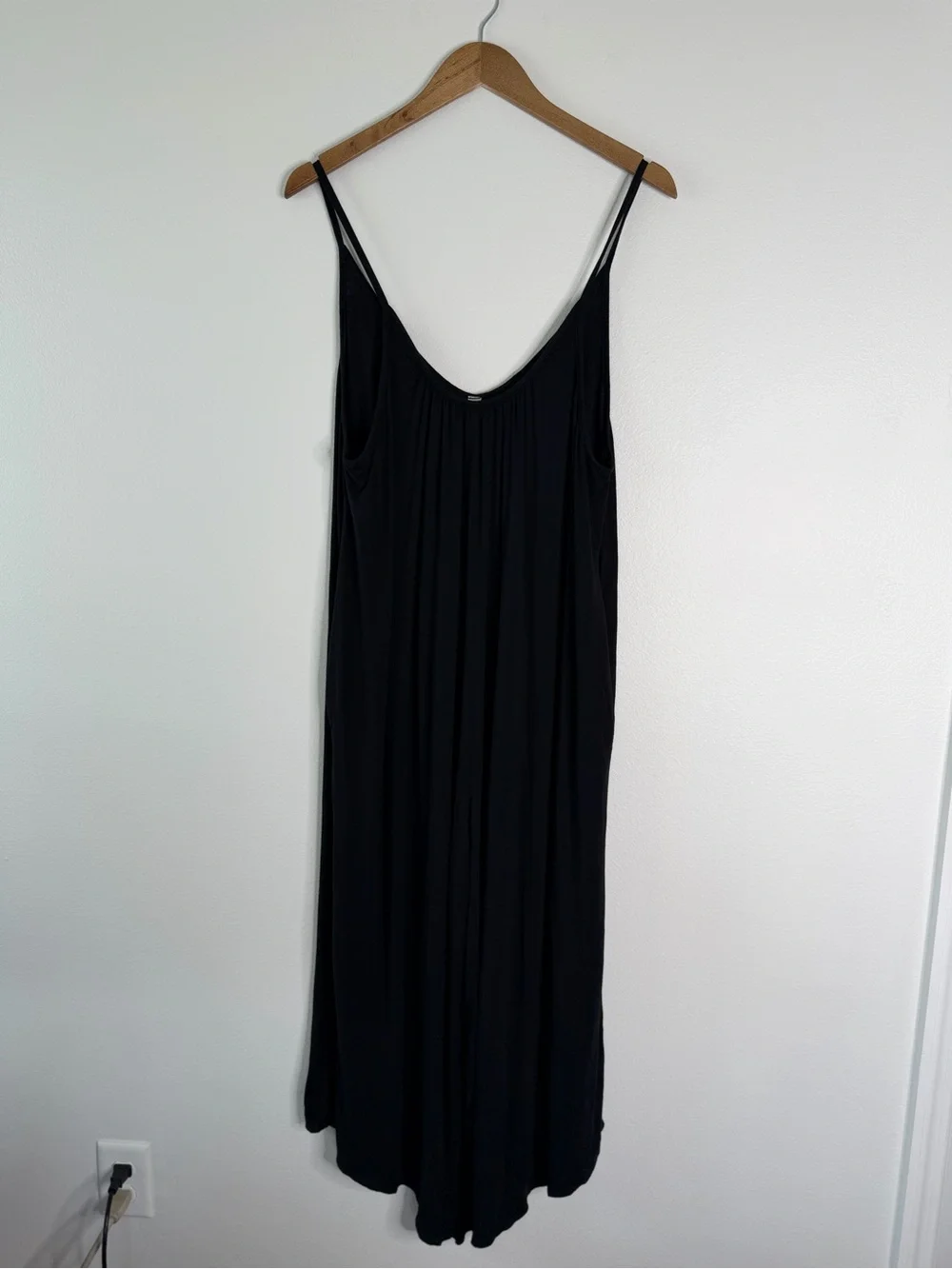 Jolie Black Wide Leg Jumpsuit L Minimalist Femininegoth Flowy Lounge Aesthetic